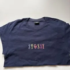 STUSSY ネイビー 長袖 Tシャツ Mサイズ