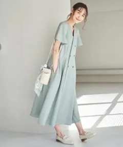 ミントグリーン ꕤ トレンチワンピース