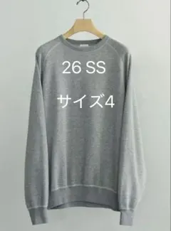 COMOLI 26SS グレー裏毛 クルーネック 4 コモリのサムネイル