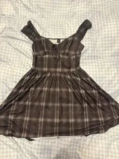SHEIN チェック柄 ミニワンピース 半袖