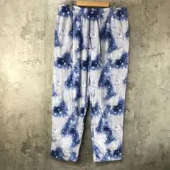 Y5938古着　柄パンツ　パジャマパンツ　総柄　90s Y2K