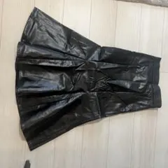 101 黒 合成皮革 タイトスカート ロング レザー