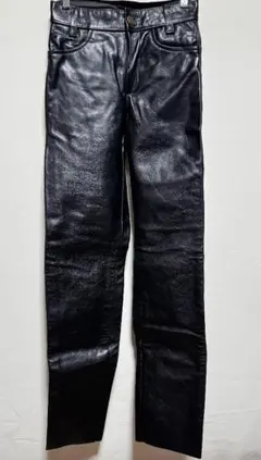 バンソン VANSON バックポケットジップレザーパンツ USA製 サイズ28のサムネイル
