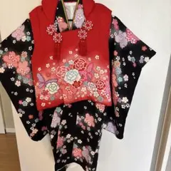 七五三 被布着セット 花ひめ 黒地 桜柄 - メルカリ