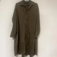 ZARA WOMAN オリーブグリーン 長袖シャツワンピース EUR M