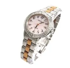【エクセリーヌ】SEIKO セイコー 時計 ダイヤモンドベゼル ピンク☆極美品☆
