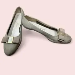 フェラガモ ヴァラ バレエシューズ スエード 35