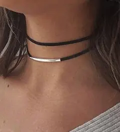 オールステンレス チョーカー ネックレス
