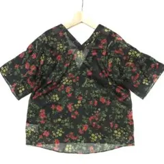 MACPHEE トゥモローランド 花柄 シアー シャツ 36のサムネイル