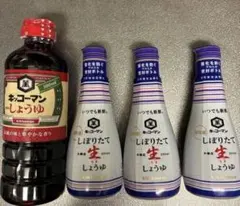 キッコーマン しょうゆ 500ml 1本 しぼりたて生 200ml 3本のサムネイル