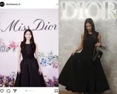 定価97万 キムヨナ 黒木メイサ着 2023SS DIOR フレア ミディドレスのサムネイル