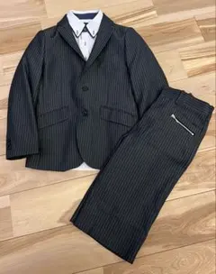 WANDER FACTORY 男の子　フォーマルスーツ　ストライプ　130 3点