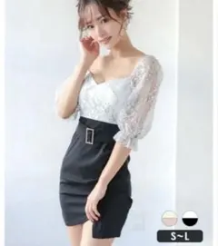 Tika レースタイトドレス S