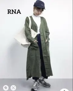 RNA コートワンピース　リネン　薄手　羽織り　アメカジ　オシャレ
