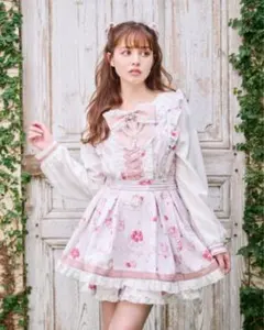 LIZ LISA Salon de Fraise柄ワンピース　ピンク　タグ付き LIZLISA salon de fraise柄ワンピース ピンク LIZ LISA Official