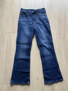 しまむら　田中里奈　mysa closet フレアデニムパンツ61 中紺