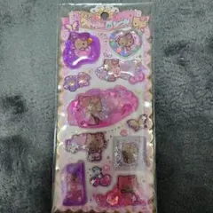 日焼けキティ レオパード キラキラ ウォーターインシール