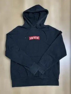 レア！Levis ボックスロゴ フーディー ビッグE 刺繍ロゴ パーカー