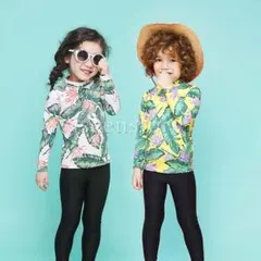 キッズ 水着 セパレート 2点セット 男の子 女の子 長袖 ラッシュガード