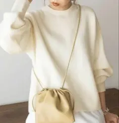 イエナ IENA 畦クルーネックプルオーバー　ナチュラル