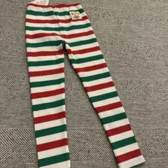 チマジロ　クリスマス　リブ編みスパッツ