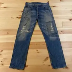 リーバイス 501 ダメージ加工 ストレートデニム W32 L32