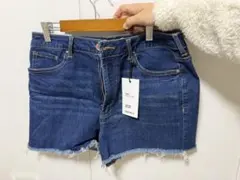 ダークブルー デニムショートパンツ