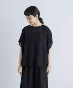 かぐれ　コットンガーゼ刺繍2WAYブラウスのサムネイル