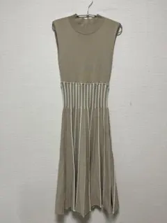 FRAY I.D アイレットプリーツ ニット ワンピース ノースリーブ FREE