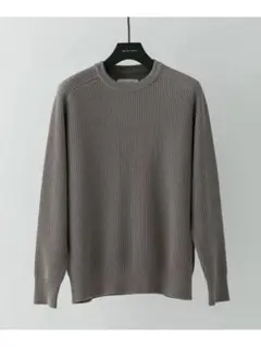 UNITED TOKYO ヘビーウエイトアゼクルーネック　ニット　グレイベージュ