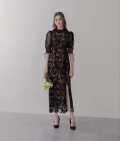 LEJAシアーレースパフスリーブスリットⅠラインドレスワンピース