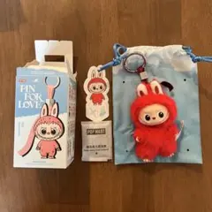 【X】ラブブ アルファベットペンダント イニシャルキーチェーン