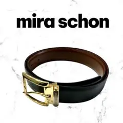 mira schon/ミラショーン ベルト 黒 レザー ゴールドバックルのサムネイル