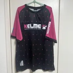 KELME プラクティスシャツ 半袖 ブラック ピンク XL