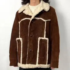 70s Sears スエード ランチコート 裏ボア 古着 ヴィンテージ レザー