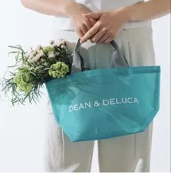DEAN & DELUCA メッシュトートバッグ ターコイズ S