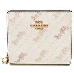 【COACH】コーチ モノグラム 二つ折り財布 ベージュ