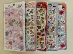 【正規品】ディズニープチドロップステッカー　マリーちゃん　ピノキオ他5枚セット