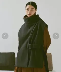 美品✨soerte ソエルテ レイヤードストールベスト グレー L