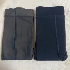 14【大特価2枚組！】タイツ フリーサイズ ブラック 透け感ブラウン 着圧