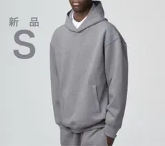 新品　UNIQLOＣスウェットオーバーサイズプルパーカＳグレーユニクロトレーナー