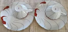 有田焼　花伝色絵花弁文 カップ＆トレー