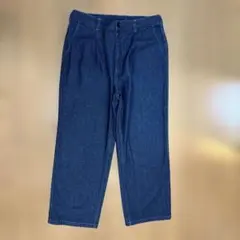 GU ストレートシルエット デニムワイドパンツ