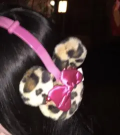 ヒョウ柄ファー耳あて・イヤーマフ ディズニー