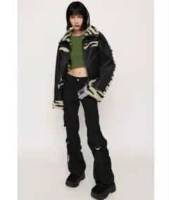 SLY L/W MILITARY FLARE パンツ 2 ブラック