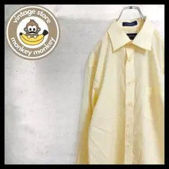 mt83723　スタッフォード　シャツ　無地　レギュラーカラー　長袖　イエロー