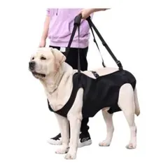 未使用✨️ 犬用 介護ハーネス 歩行補助 足サポート ブラックのサムネイル