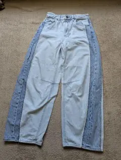 GU 2톤 배럴 레그 청바지 M