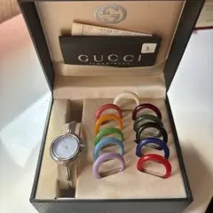 GUCCI クォーツ腕時計 チェンジベゼル 保証書付き