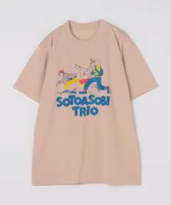 SOTOASOBI TRIO TEE BRING コラボ プリント Tシャツ